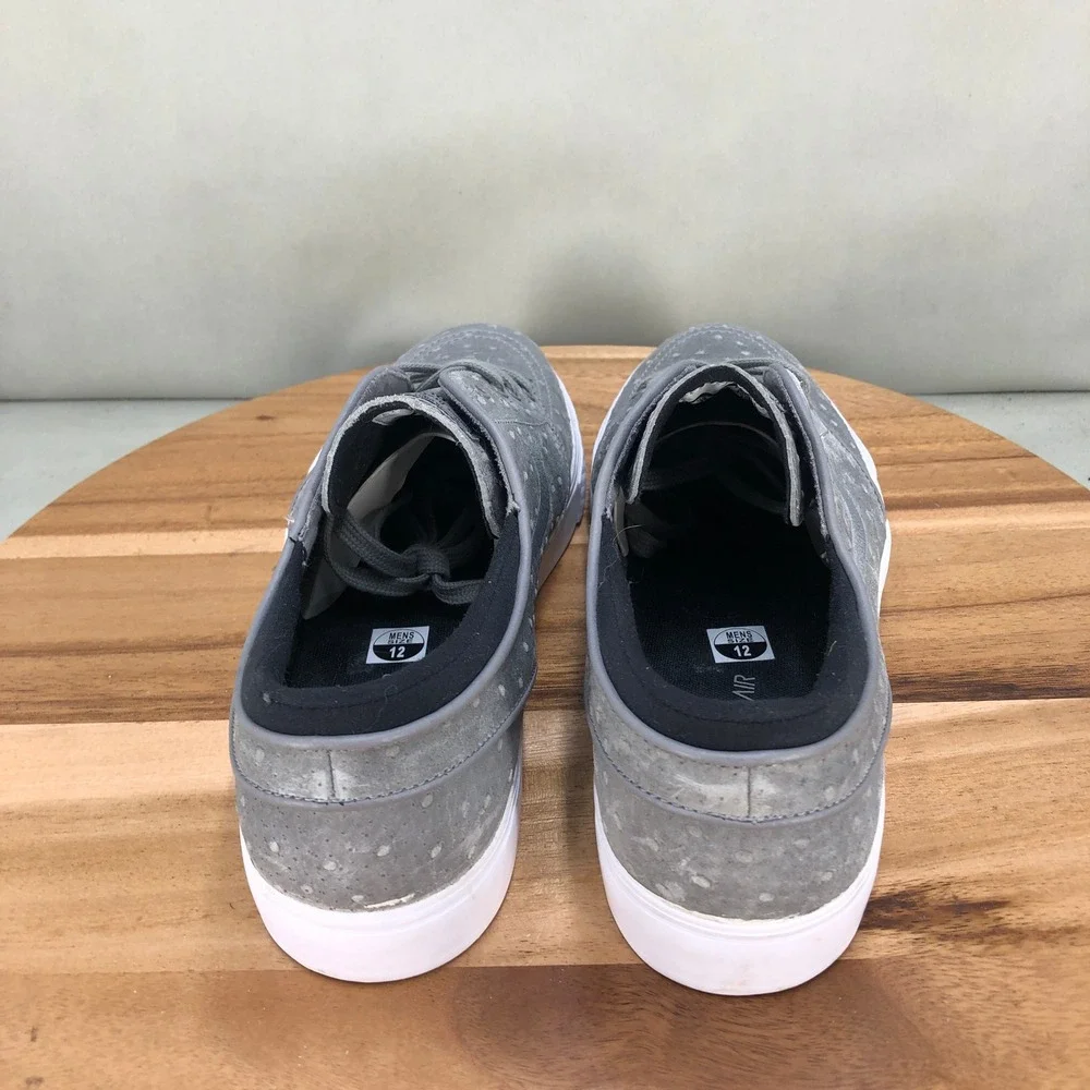 Nike SB Stefan Janoski Zoom Air Grey Polka Dot Suede Mens Size 12 Skate Shoes